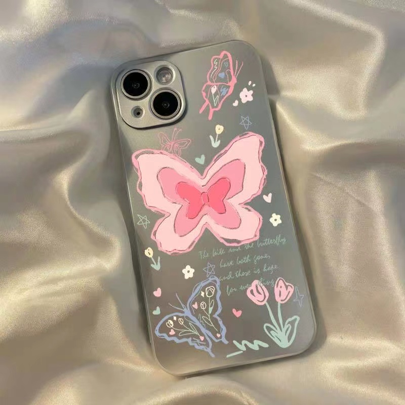 Ốp Điện Thoại Silicon Mềm Trong Suốt Chống Sốc Họa Tiết Bướm Sang Trọng Cho IPhone 14 Pro Max 13 12 11 Plus XS X XR 6 6s