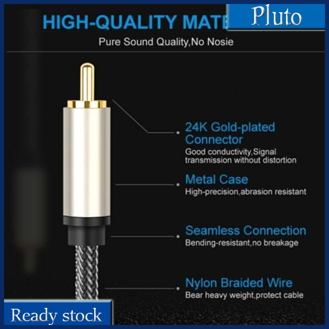 Mới Dây Cáp Âm Thanh Hifi 5.1 Spdif Rca Male Sang Rca Male