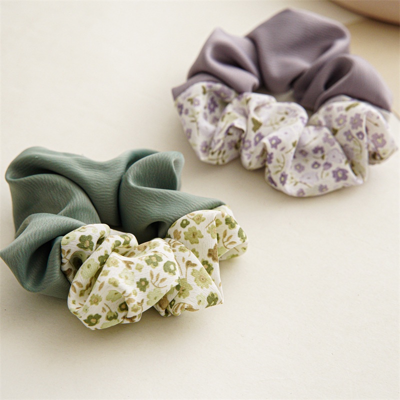 Dây Buộc Tóc Vải Satin Hai Mặt Cỡ Lớn Thời Trang Thanh Lịch Cho Nữ