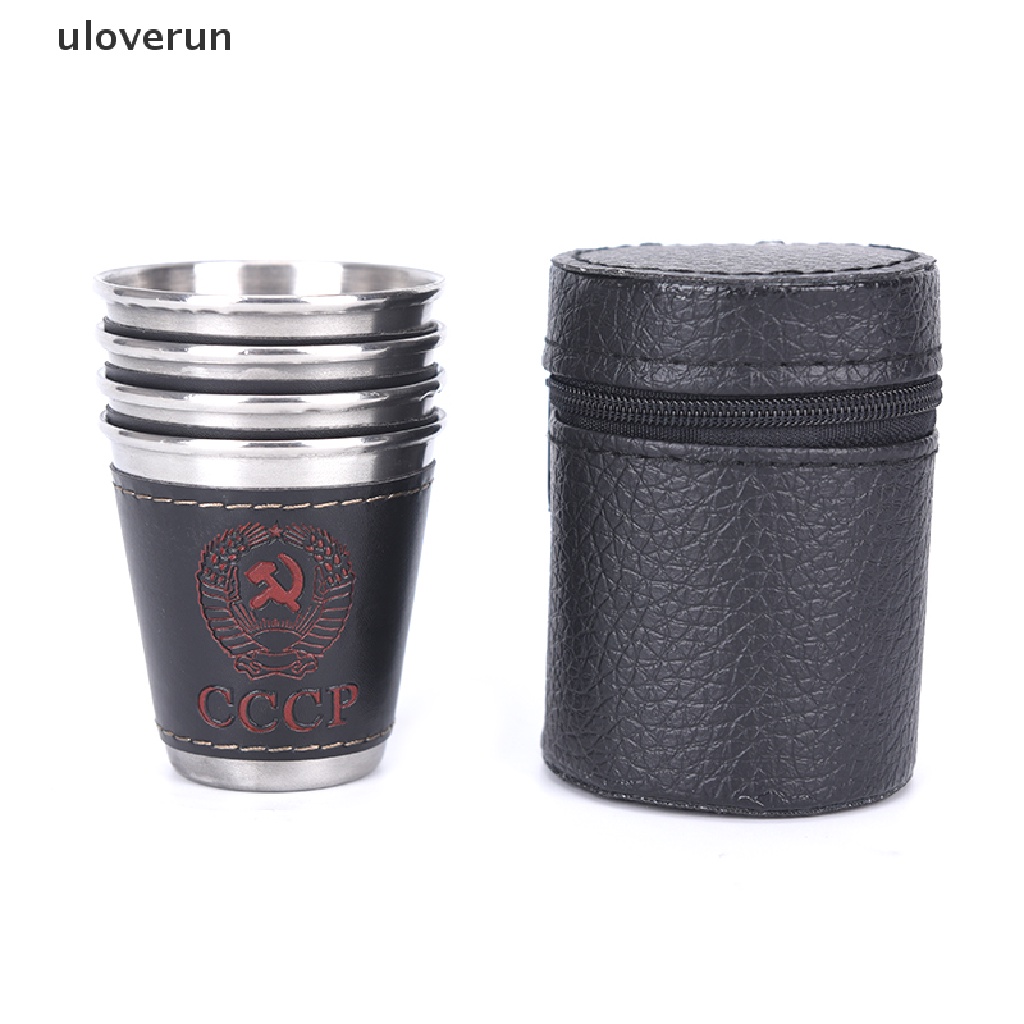 Set 4 Cốc Uống Rượu 70ml Bằng Thép Không Gỉ Tiện Dụng Khi Đi Cắm Trại Vn