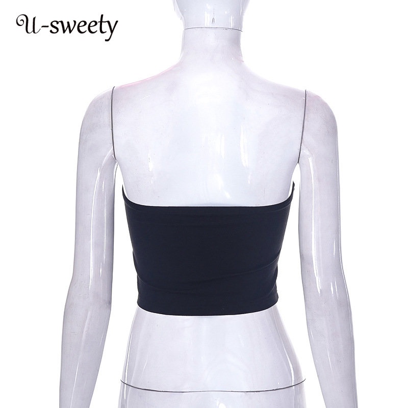 Áo Ống Mỏng Không Tay Hở Vai Màu Trơn Thời Trang 2023 Cho Nữ