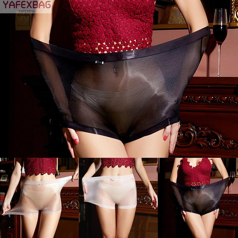 Adults Female Womens Underwear Comfy Oil Sheer Panties Pants Sexy Shorts