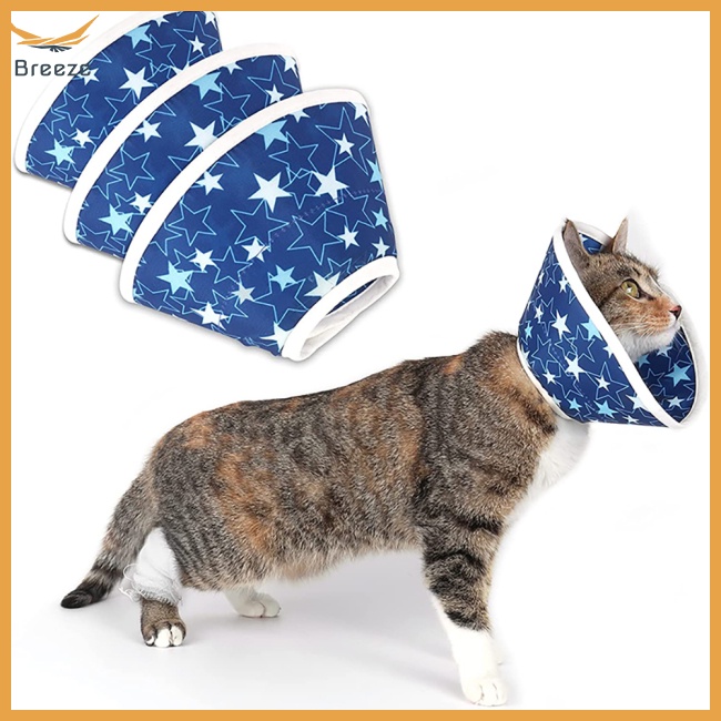 Vòng Cổ Elizabethan Chống Thấm Nước Chống Liếm Có Thể Điều Chỉnh Dành Cho Thú Cưng