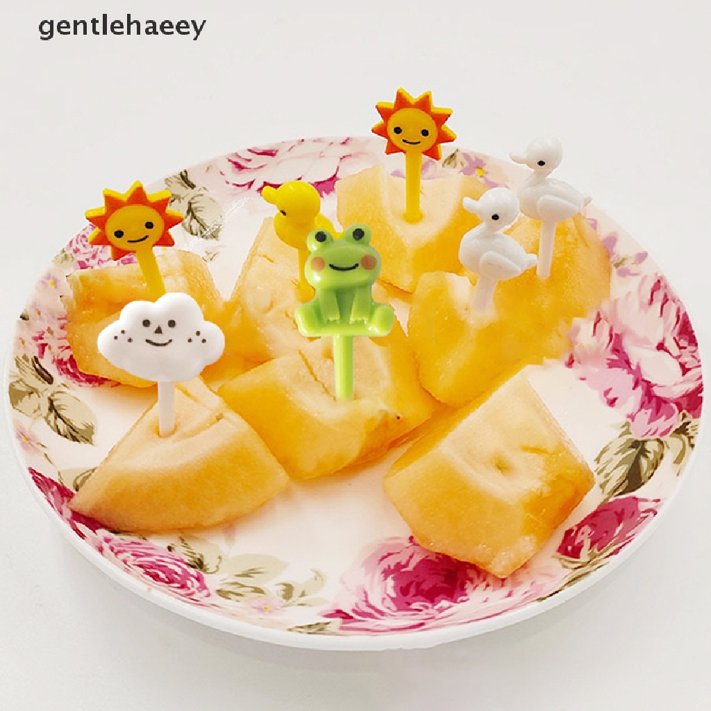 Set 8 Nĩa Ăn Trái Cây Hình Động Vật Hoạt Hình Bằng Nhựa Cấp Thực Phẩm Cho Bé