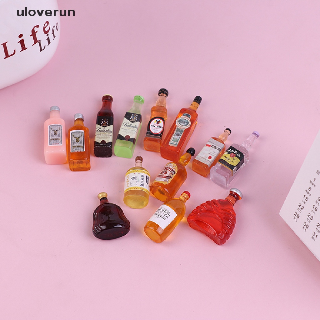 Set 10 Chai Rượu Mini Tỉ Lệ 1: 12 Dùng Để Trang Trí Nhà Búp Bê