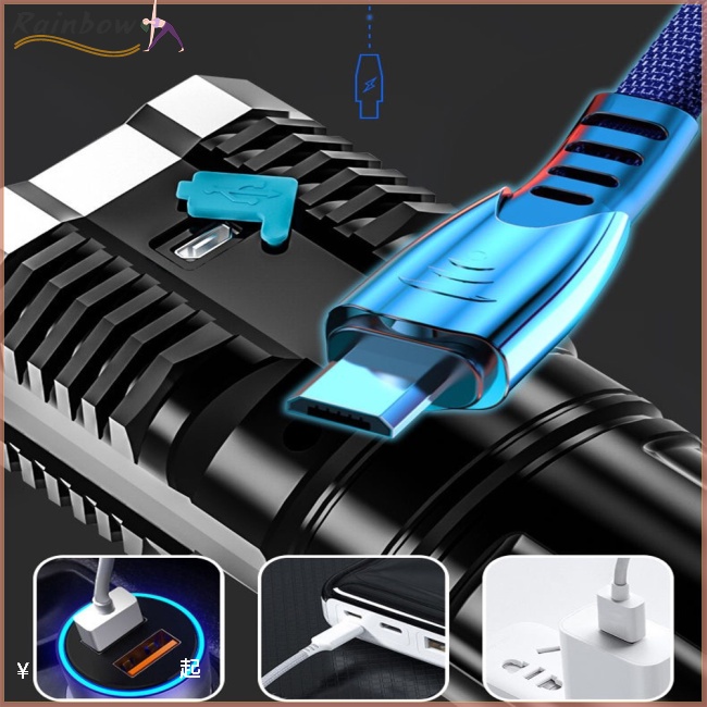 Đèn Pin Led Đa Năng Siêu Sáng Có Thể Sạc Lại Tiện Dụng