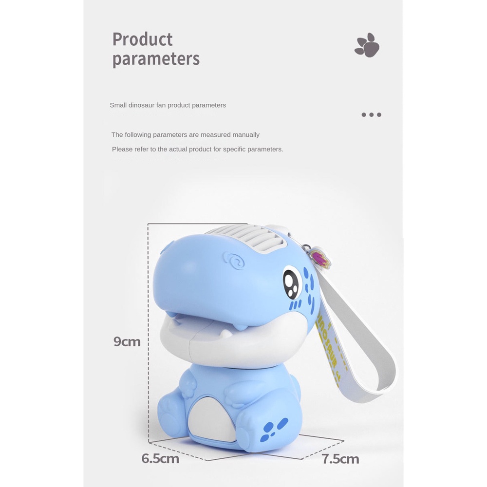 Quạt Để Bàn mini Hình Khủng Long Hoạt Hình Có Thể Sạc Lại