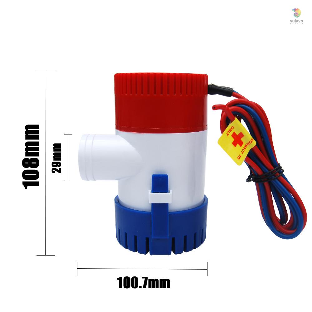 Máy Bơm Nước Bilge 1100Gph DC 12V Cho Động Cơ Thuyền