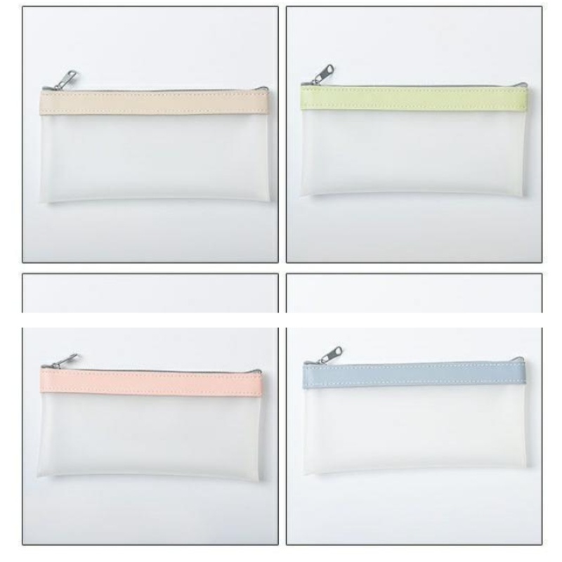 Túi Đựng Bút Chì Kẻ Lông Mày Màu Trong Suốt Kiểu Hàn Quốc Đơn Giản