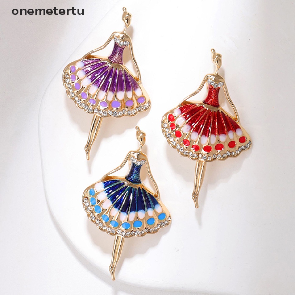 Ghim Cài Áo Hợp Kim Hình Vũ Công Ba Lê Đính Kim Cương Phong Cách Retro Dành Cho Nữ