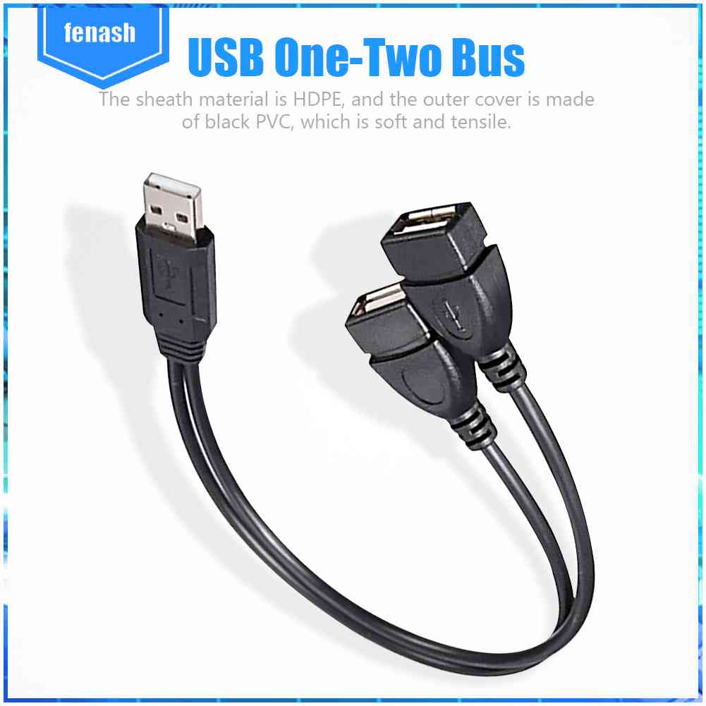 Dây Cáp Nối Dài Chuyển Đổi Đầu Cắm USB 2.0 Sang Cổng Cắm USB Kép Dài 30cm