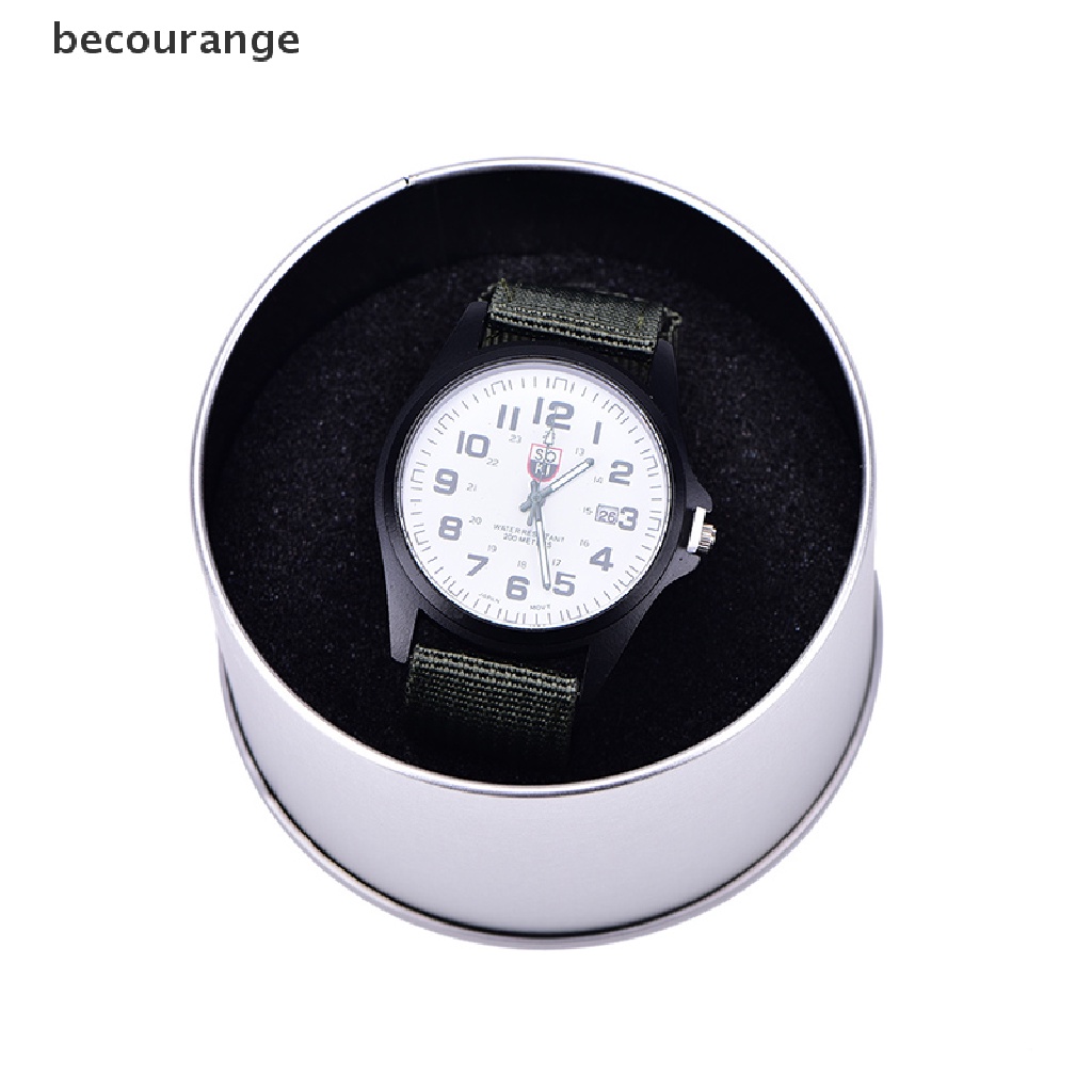 Hộp Đựng Đồng Hồ Hình Tròn Bằng Kim Loại Màu Bạc Kèm Giá Đỡ Tiện Dụng