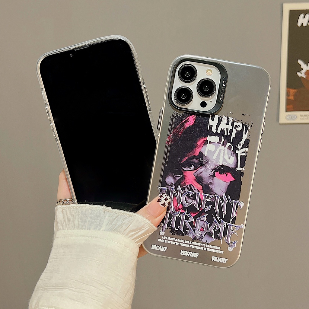 Ốp Điện Thoại TPU Mềm Họa Tiết Tranh Sơn Dầu graffiti Cho iphone 13 14 12 11 pro max