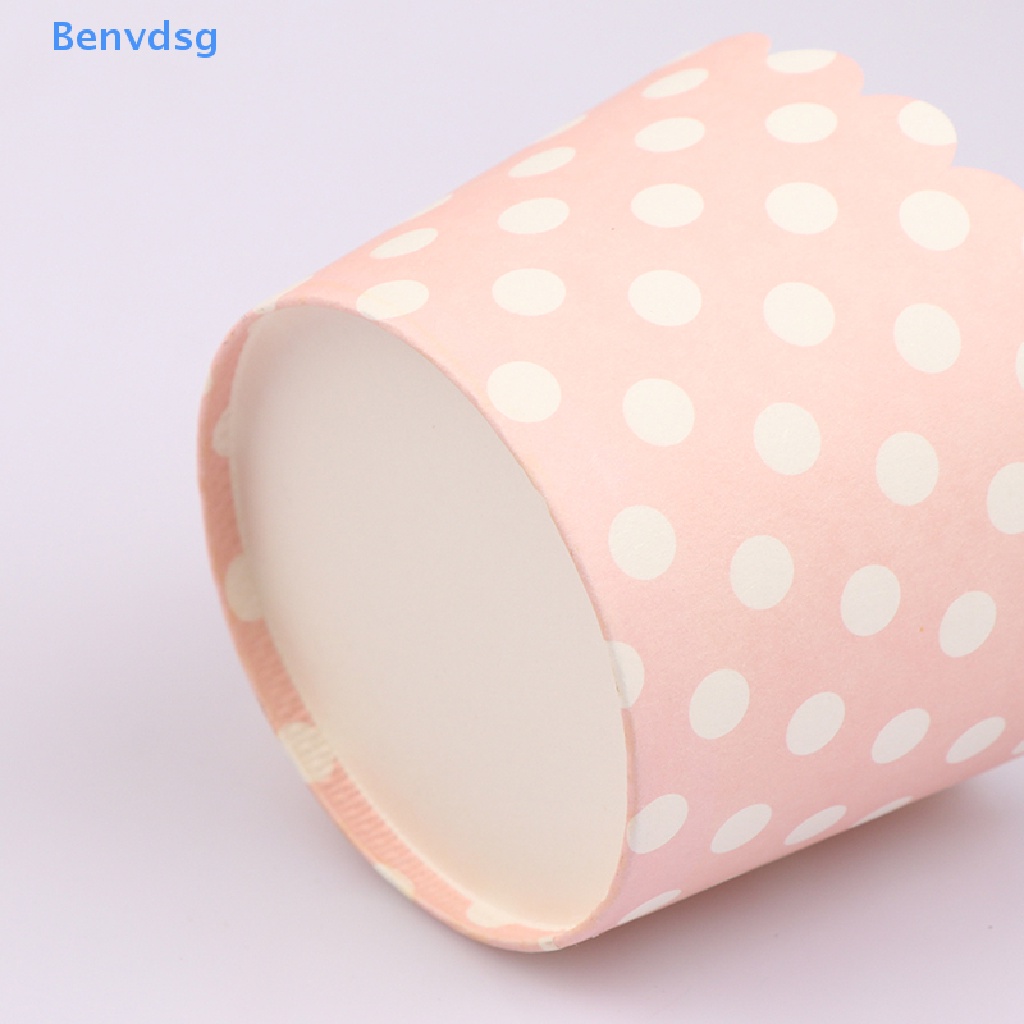 Set 50 Cốc Giấy Đựng Bánh Cupcake Họa Tiết Chấm Bi Xinh Xắn