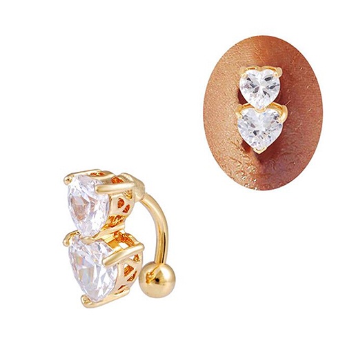 Khuyên RốN HìNh Tim ĐíNh Đá Xinh XắN