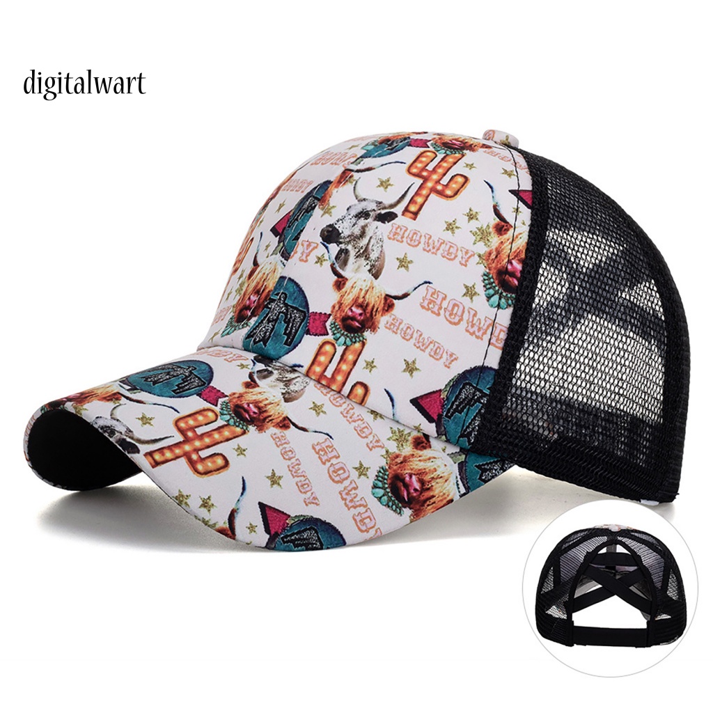 Kỹ Thuật Số| Mũ Lưỡi Trai Chống Nắng Dây Chéo In Họa Tiết Graffiti Nhiều Màu Phong Cách Thể Thao Cho Nam Và Nữ