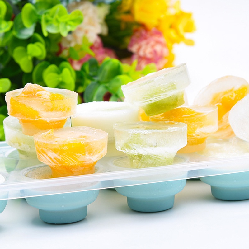 Khay Làm Đá Viên Hình Kẹo Mút Có Nắp Thu Gọn Sáng Tạo