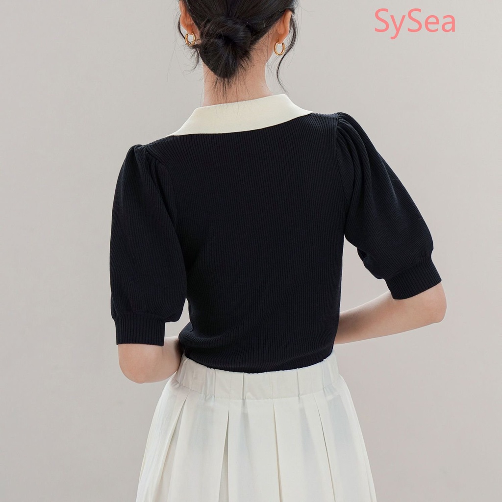 Áo Sơ Mi Tay Phồng Cổ Bẻ Thời Trang Mùa Hè Phong Cách Retro Cho Nữ