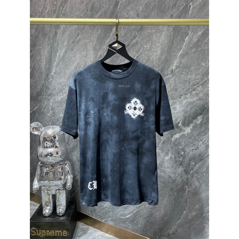 Chro8me8- Áo Vải Nhuộm tie-dye Tay Ngắn Nhập Khẩu Chất Lượng Cao Bảo Vệ Môi Trường In Họa Tiết Đặc Biệt