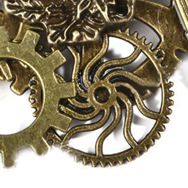 Ghim Cài Áo Hình Bánh Răng Steampunk Và Đầu Động Vật Độc Đáo