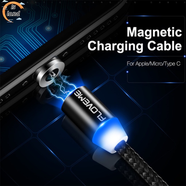 Dây Cáp Sạc Từ Tính Chống Sốc Xoay 360 Độ Tiện Dụng° Dây Cáp Sạc Truyền Dữ Liệu Xoay Được Tương Thích Với Ios / Micro /