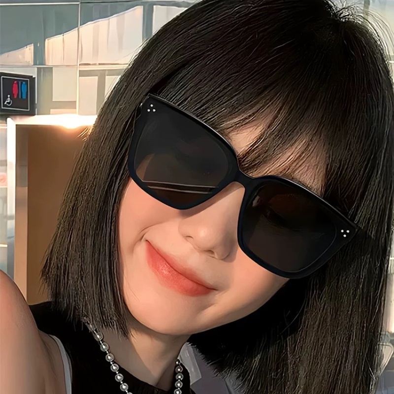 (YUZHU) Kính Mát Gọng Vuông Oversize Phong Cách Cổ Điển Unisex