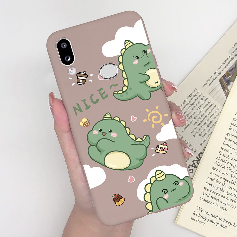 Ốp Điện Thoại Silicone Mềm Nhám Siêu Mỏng Họa Tiết Hoa Cho Samsung Galaxy A10s M01s Samsung A 10s M 01s