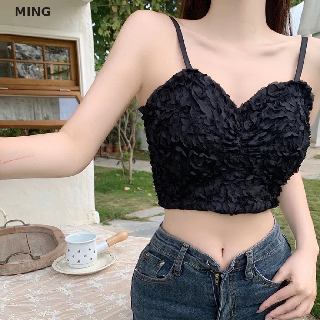 Áo Lửng Hai Dây Cổ Chữ V Phối Ren Quyến Rũ Dành Cho Nữ