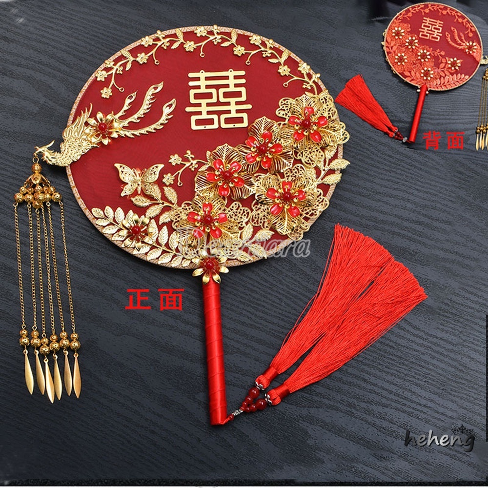 Quạt Xiuhe Thắt Nút Thời Trang Trung Hoa Cho Cô Dâu