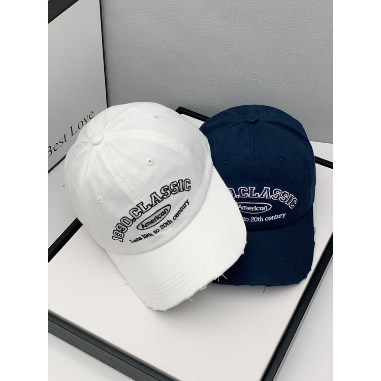 Mũ Lưỡi Trai Chất Liệu Cotton Mềm Thêu Chữ Phong Cách Hàn Quốc Thời Trang Xuân Hè Cho Cặp Đôi