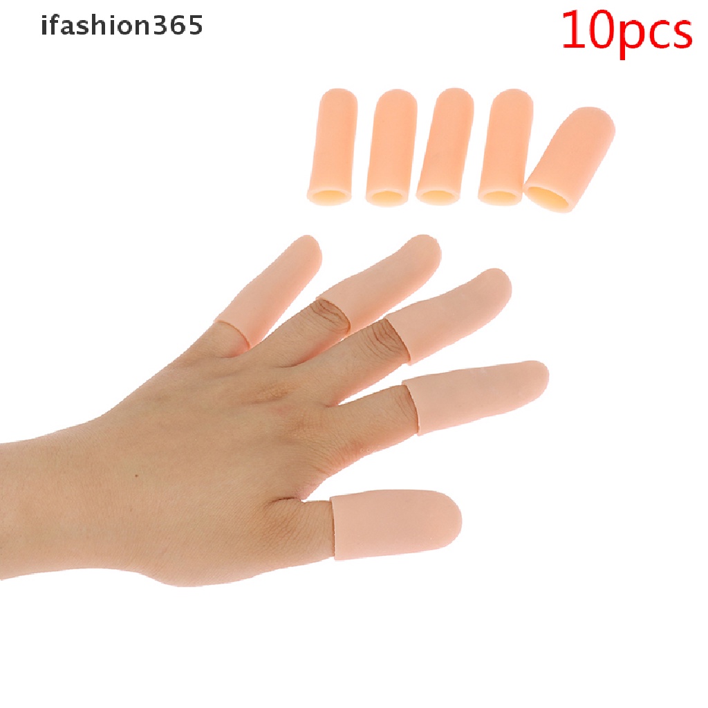 Set 10 Nắp Silicon Bảo Vệ Ngón Tay Giảm Đau Tiện Dụng ifashion365
