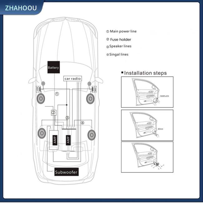 ☃Phụ Kiện Trang Trí Nhà Cửa Độc Đáo Sáng Tạo☃ Set 2 Cặp Loa 500w Cho Xe Ô Tô