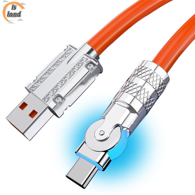 Dây Cáp Sạc Nhanh Usb Loại C 180 120w 6A Có Đèn Led Dành Cho Điện Thoại