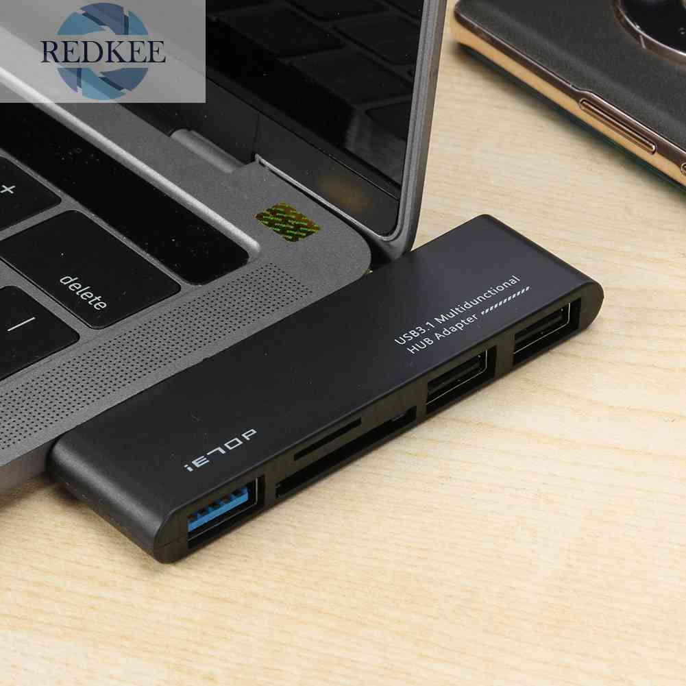 Bộ Chia 5 Trong 1 USB HUB 5Gbps 3 USB 3.0 Đọc Thẻ SD TF