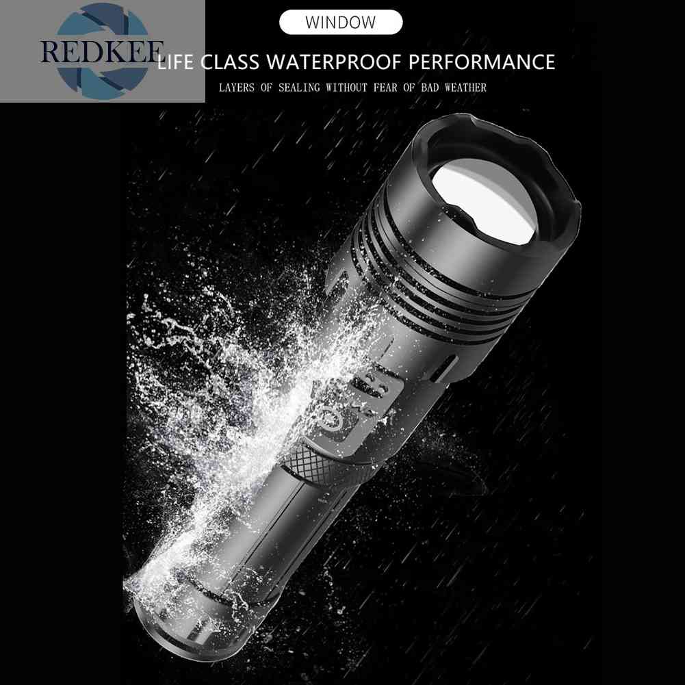 Đèn Pin LED COB 18650 COB Ánh Sáng Trắng / Đỏ Có Thể Sạc Lại Bằng Cổng USB