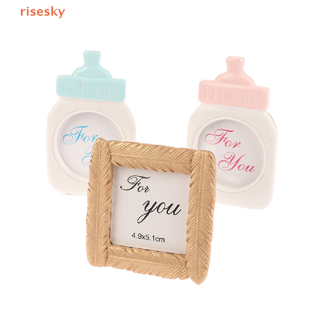 [risesky] Khung Ảnh Mini Màu Hồng / Xanh Lam / Vàng Kim Sáng Tạo