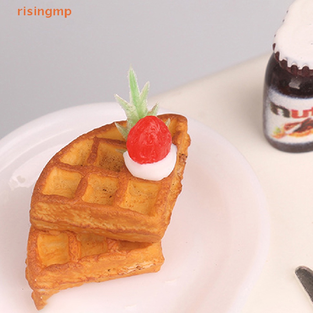 1 Bộ Mô Hình Bánh Waffle Và Thức Ăn Mini Cho Nhà Búp Bê