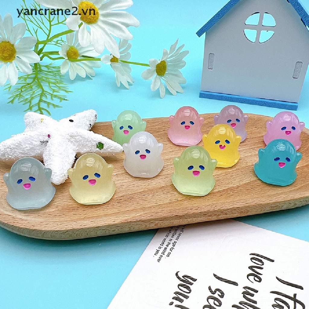 Bộ 2 Tượng Ma Dạ Quang Mini Bằng Nhựa Resin Dễ Thương {yancrane2.vn}