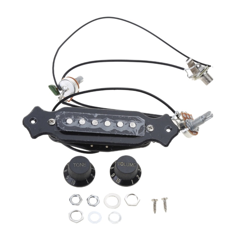Bộ Pickup Lỗ Âm Lượng Đàn Guitar Có Núm Vặn Dây Cho Hộp Thuốc Lá