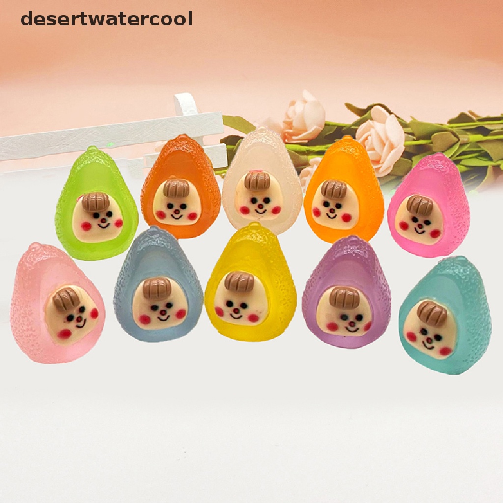 Set 2 Quả Bơ Dạ Quang Mini Trang Trí Tiểu Cảnh