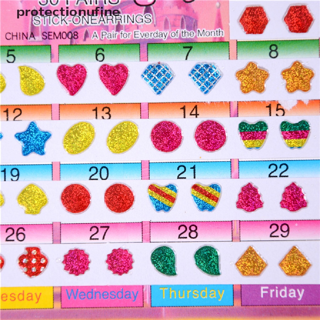 1 Tấm Sticker Đính Đá Nhiều Màu Sắc Trang Sức Thời Trang Dành Cho Trẻ Em PR3VN