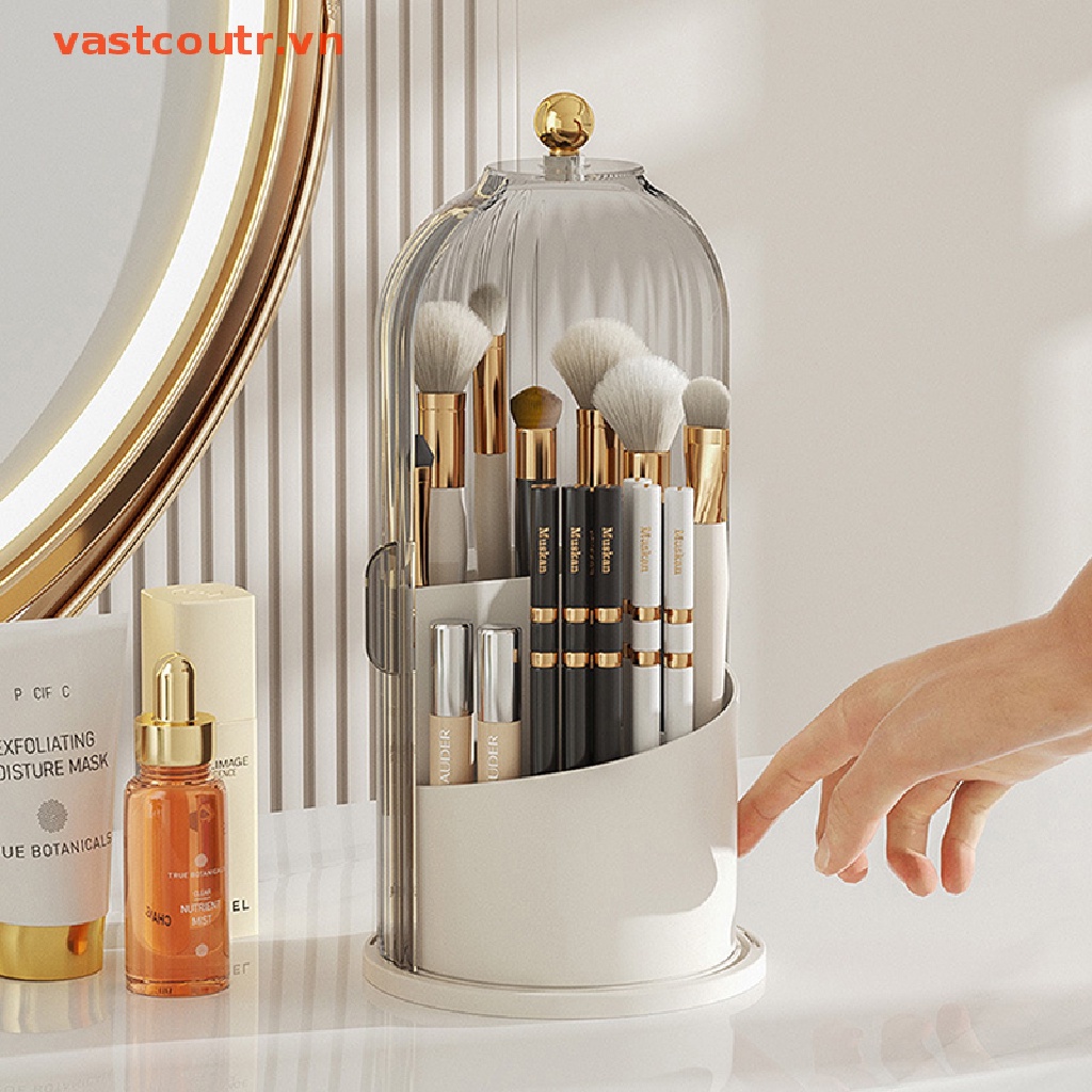Coutr 360° Giá Đỡ Cọ Trang Điểm Có Nắp Đậy Tiện Dụng