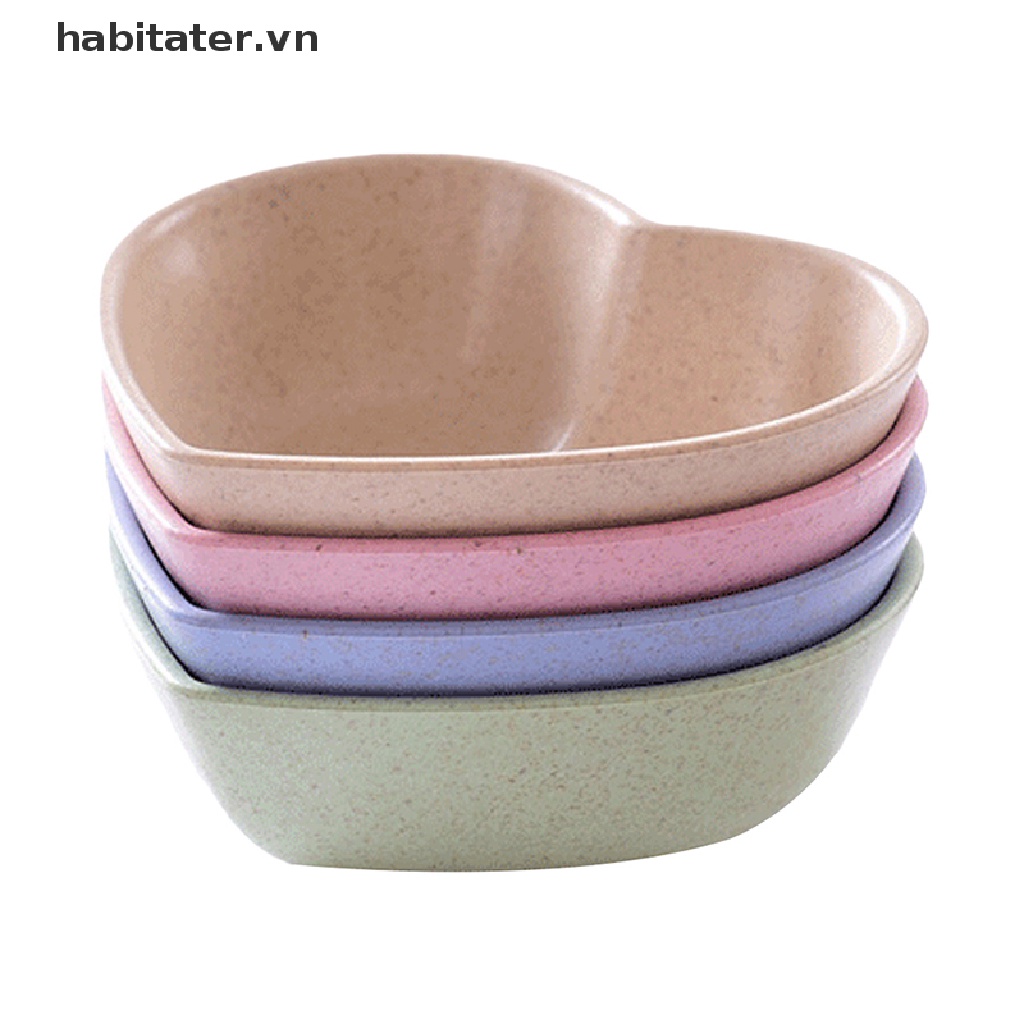 Đĩa Đựng Thức Ăn Mini Hình Trái Tim Bằng Lúa Mạch