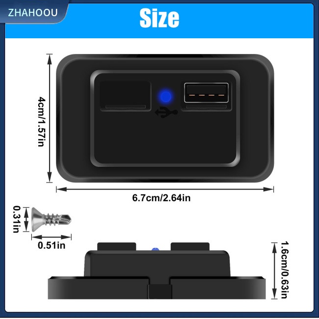 ☃Nhà Cửa☃ Ổ Cắm Sạc Nhanh Usb Kép 5v4.8a Kèm Vỏ Bảo Vệ Chống Bụi Tự Động Đóng