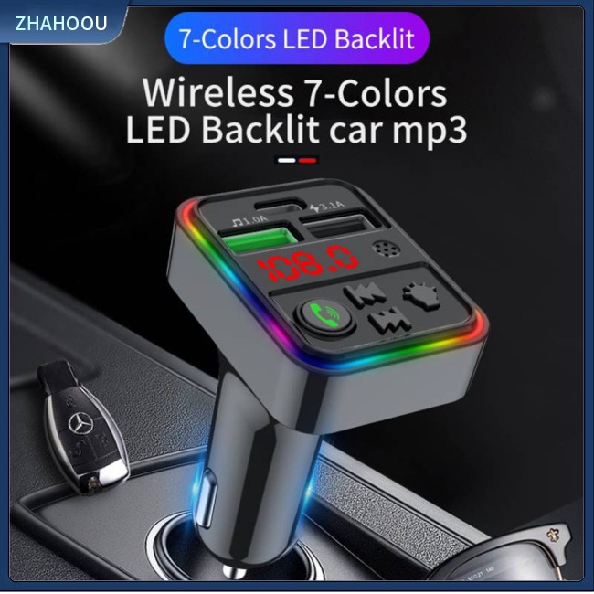 ☃Phụ Kiện Trang Trí Nhà Cửa Độc Đáo Sáng Tạo☃ Thiết Bị Chuyển Đổi Radio Mp3 Bluetooth Qc3.0 Pd Sạc Nhanh Nhiều Màu Sắc Dành Cho Xe Hơi