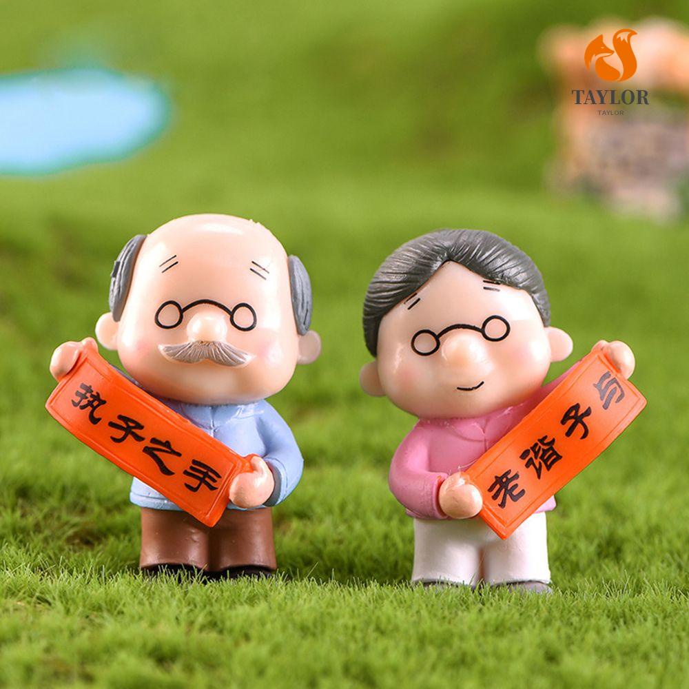 Set 2/3 mô hình búp bê hoạt hình dễ thương trang trí sân vườn