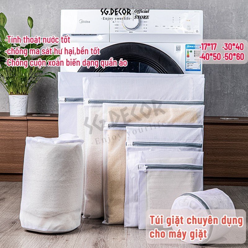 Túi Lưới Giặt Đồ Bảo Quản Quần Áo Đồ Lót Giày Trong Máy Giặt SG.DECOR Túi Giặt Cao Cấp loại chuẩn gia dụng | BigBuy360 - bigbuy360.vn