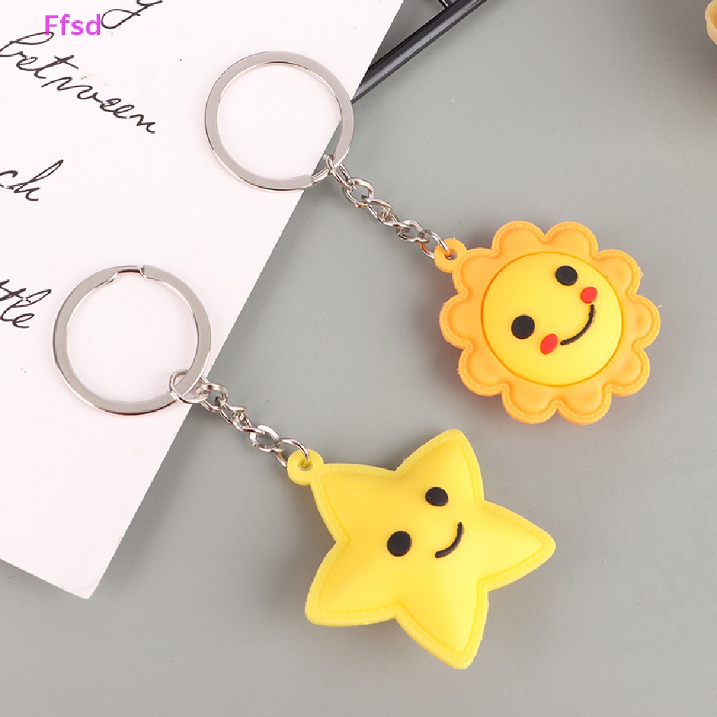 {Ffsd} Móc Khóa Hình Ngôi Sao Mặt Trời Mặt Trăng Lãng Mạn Dễ Thương Làm Quà Tặng