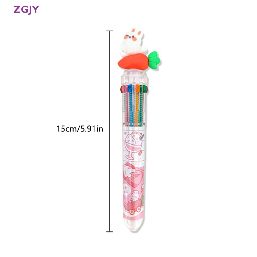 Set 10 Bút Bi Nhiều Màu Hình Động Vật Dễ Thương Mới