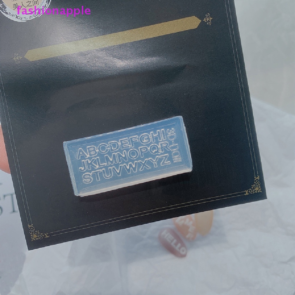 1 Khuôn Chữ Silicone 3D Tự Trang Trí Móng Tay